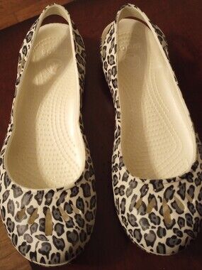 Crocs Kadee Leopard Flat Shoe